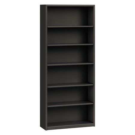 Hon Metal Bookcase, Six-Shelf, 34-1/2w x 12-5/8d x 81-1/8h, Charcoal HS82ABC.S